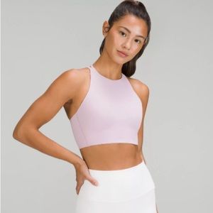 Like a Cloud High-Neck Longline Bra *Light Support, B/C Cup - Pink Peony